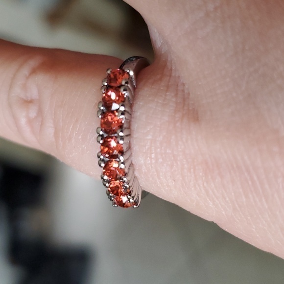 Red Rhinestones Ring 316L SS Size 7 NWOT - Picture 12 of 12